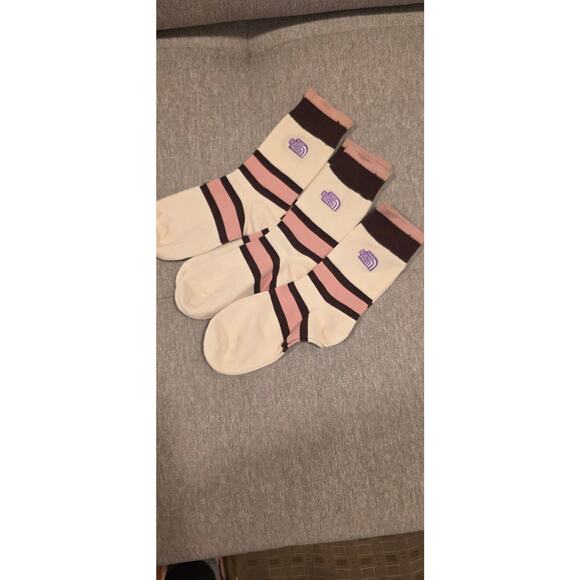 North Face 3P Striped Sock Size Large NWOT - Picture 2 of 3